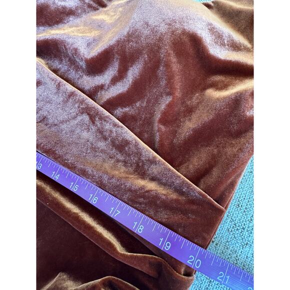 Revelry Maxine Velvet Slit Maxi Dress Gown in Rust - Size 22 - Picture 9 of 9